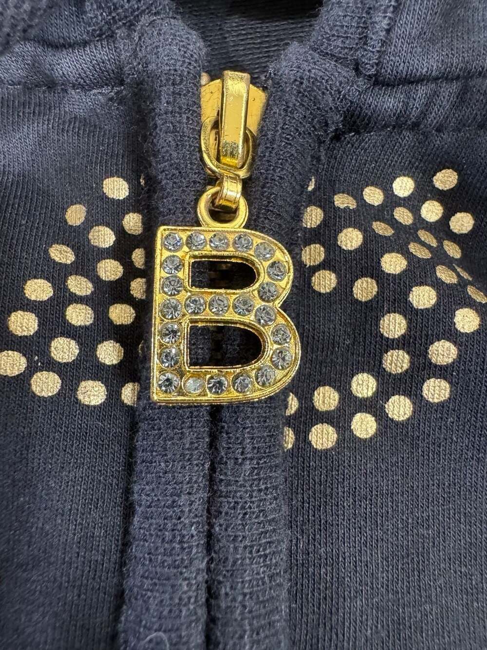 BCBG Max Azria Black and Gold Studded Zip-Up Hoodie Medium - Picture 4 of 10